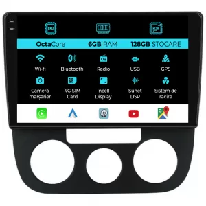Dedicated Navigation suitable for Volkswagen Golf 5 (2004 - 2009), 10 Inch, 6Gb Ram, 128Gb Storage, Android Auto, Carplay