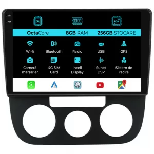 Dedicated Navigation suitable for Volkswagen Golf 5 (2004 - 2009), 10 Inch, 8Gb Ram, 256Gb Storage, Android Auto, Carplay