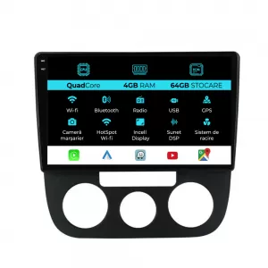 Dedicated Navigation suitable for Volkswagen Golf 5 (2004 - 2009), QuadCore, 10 Inch, 4Gb Ram, 64Gb Storage, Android Auto, Carplay