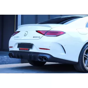 Difuzor tip CLS53 cu capete negre pentru bara spate AMG Mercedes CLS C257 după 2018-image-6339762