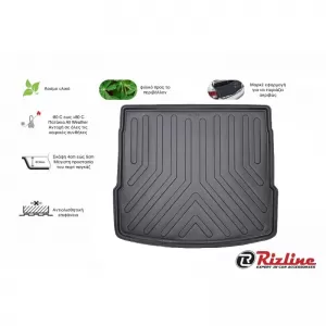 Trunk Mat 3D suitable for BMW X1 F48 15+ Black Rizline