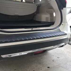 Rear Bumper Protector suitable for Nissan X-Trail T32 2017-2021 Facelift from ABS Plastic Black-image-6339928