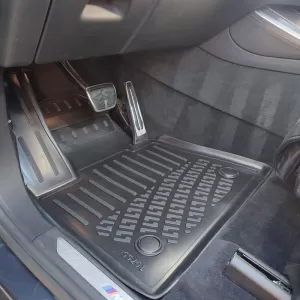 Car Mats 3D From Rubber TPE Suitable for BMW X5 G05 2018+ Black Rizline 4 Pcs Black