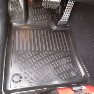 Car Mats 3D From Rubber TPE Suitable for Mercedes-Benz GLC SUV X254 2023 - Rizline 4 Pcs Black