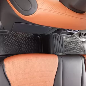 Car Mats 3D From Rubber TPE Suitable for Mercedes-Benz GLC SUV X254 2023 - Rizline 4 Pcs Black