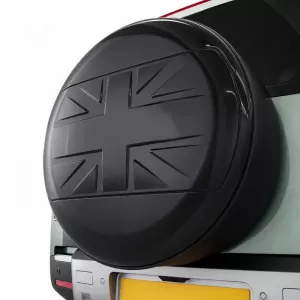 Cover suitable for Jeep Wheel Type Union Jack suitable for Land Rover Defender (L663) 2019+ Gloss Black-image-6340117