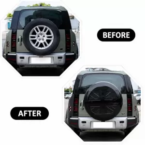 Cover suitable for Jeep Wheel Type Union Jack suitable for Land Rover Defender (L663) 2019+ Gloss Black-image-6340119
