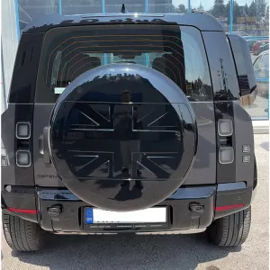 Cover suitable for Jeep Wheel Type Union Jack suitable for Land Rover Defender (L663) 2019+ Gloss Black-image-6340121