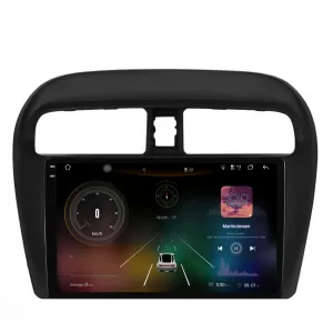 Navigation system suitable for Mitsubishi Attrage (2012 - 2024), 2K, 12GB RAM, 256GB Storage, Android Auto, Carplay