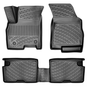 Car Mats 3D From Rubber TPE Suitable for Chery Tiggo 8 Pro Avantgarde Pack 1st, 2nd Row 2024+ Rizline 3 Pcs Black