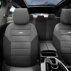Seat Covers Otom One Design Universal Cotton Rachel Front / Rear Set 10 Pieces Black ONE-101