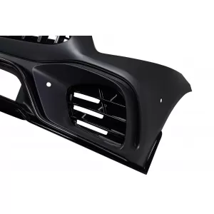 Front GT-style AMG bumper for Mercedes CLS C257 after 2018 with chrome/black GT grille-image-6341303
