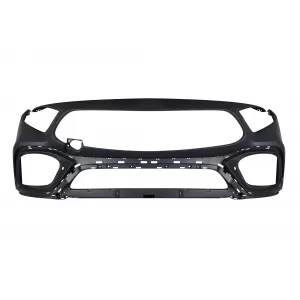 Front GT-style AMG bumper for Mercedes CLS C257 after 2018 with chrome/black GT grille-image-6341305