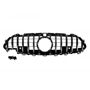 Front GT-style AMG bumper for Mercedes CLS C257 after 2018 with chrome/black GT grille-image-6341306