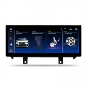 Navigation suitable for BMW X6 F16 (2014-2017), Linux OS OEM, NBT variant, CarPlay Android Auto Wireless, MirrorLink, AHD Camera, 12.3 Inch