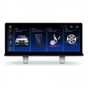 Navigation system suitable for BMW 5 Series G30 (2017-2022), Linux OS OEM, EVO variant, CarPlay Android Auto Wireless, MirrorLink, AHD Camera, 12.3 Inch