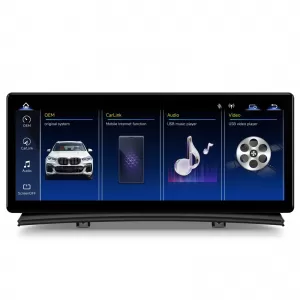 Navigation suitable for BMW X3 E83 (2004-2009), Linux OS OEM, iDrive variant, CarPlay Android Auto Wireless, MirrorLink, AHD Camera, 12.3 Inch