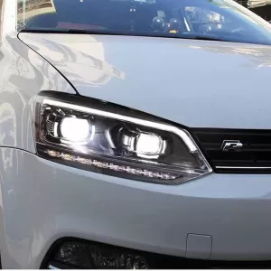 Headlights Set suitable for VW Polo 6R/6C 09-17 DRL Passat Matrix Look & Dynamic Signal Full LED With Motor Carrier
