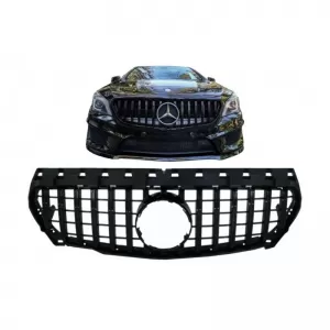 Front Grille suitable for Mercedes-Benz CLA-Class C117 / W117 13-19 GT A Design Panamericana Look Glossy Black 1 Pc