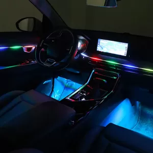 Decoration Car Optic Fiber Led Kit White Color With Smart Bluetooth 18 Lights / 64 Colours-image-6341756