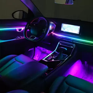 Decoration Car Optic Fiber Led Kit White Color With Smart Bluetooth 18 Lights / 64 Colours-image-6341757
