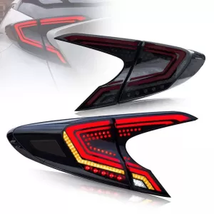 Tailights Set suitable for Toyota C-HR 2016-2019 Full Led Bar / Dynamic Signal Black-image-6341768