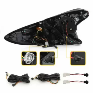 Tailights Set suitable for Toyota C-HR 2016-2019 Full Led Bar / Dynamic Signal Black-image-6341770