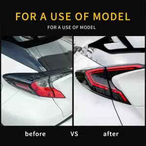 Tailights Set suitable for Toyota C-HR 2016-2019 Full Led Bar / Dynamic Signal Black-image-6341771