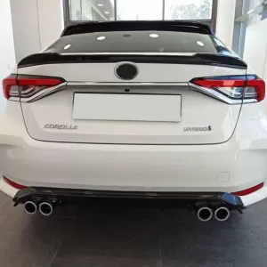 Trunk Spoiler suitable for Toyota Corolla 2019+ E21 4D Sedan Gloss Black Lipspoiler Made from ABS Plastic