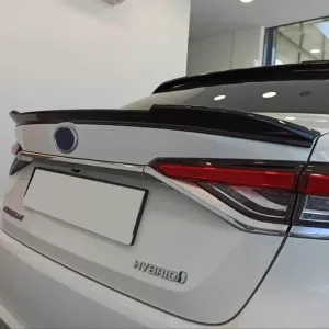 Trunk Spoiler suitable for Toyota Corolla 2019+ E21 4D Sedan Gloss Black Lipspoiler Made from ABS Plastic
