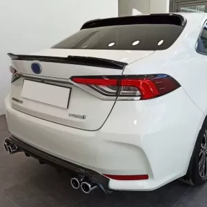 Trunk Spoiler suitable for Toyota Corolla 2019+ E21 4D Sedan Gloss Black Lipspoiler Made from ABS Plastic