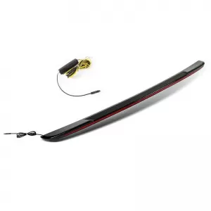Trunk Spoiler suitable for Audi A3 8VS Sedan 12-20 GT Look With Dynamic Led Flash/Stop Gloss Black From Abs Plastic