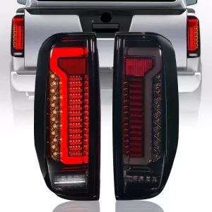 Tailights Set suitable for Nissan Navara D40 2005-2015 Full Led Bar / Dynamic Signal Black-image-6341814