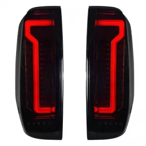 Tailights Set suitable for Nissan Navara D40 2005-2015 Full Led Bar / Dynamic Signal Black-image-6341817