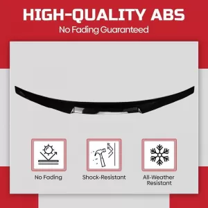 Kofferraumspoiler geeignet für Audi A3 8Y 2021+ Sedan M4 Look Hochglanz Schwarz aus ABS-Kunststoff-image-6341845