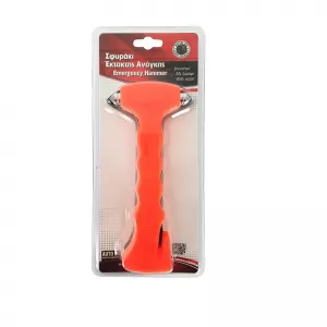 Emergency Car Safety Hammer suitable for Braking Window & Cutting Belt Orange Auto GS 1 pc-image-6341873