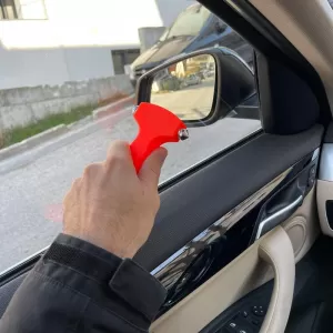 Emergency Car Safety Hammer suitable for Braking Window & Cutting Belt Orange Auto GS 1 pc-image-6341874