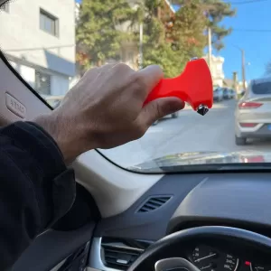 Emergency Car Safety Hammer suitable for Braking Window & Cutting Belt Orange Auto GS 1 pc-image-6341875