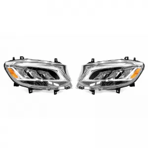 Headlights Set Suitable for Mercedes-Benz Sprinter W907 2018-2023 Black Full Led Carner-image-6341899