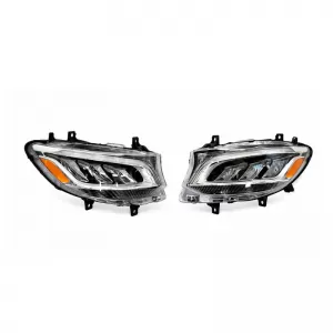 Headlights Set Suitable for Mercedes-Benz Sprinter W907 2018-2023 Black Full Led Carner-image-6341900