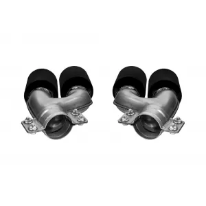 Set mit doppelten Auspuffendrohren in schwarzem Lack Typ M5 geeignet für BMW 5er G30, G31 nach 2017-image-6341970