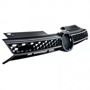Sportgrill in Schwarz Hochglanz mit Chromleisten, geeignet für VW Golf 6, einschließlich GTI 08-13-image-6341981