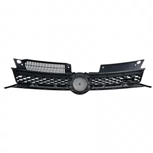 Sportgrill in Schwarz Hochglanz mit Chromleisten, geeignet für VW Golf 6, einschließlich GTI 08-13-image-6341984