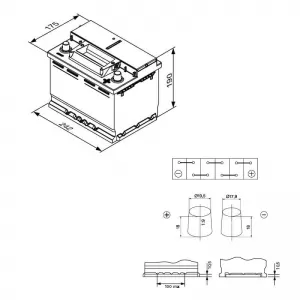Auto-Batterie 60Ah Rechts Bosch 640A (EN) Start Stop EFB S4E05-image-6342163