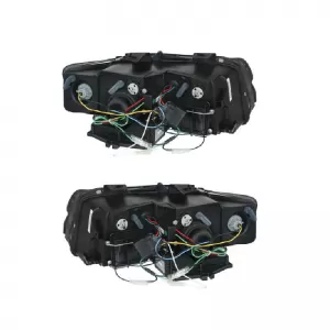 Headlights Set Suitable for Audi A4 B6 00-04 DRL Black H1/H1 Sonar