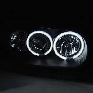 Headlights Set suitable for VW Golf IV (4) 97-03 CCFL Angel Eyes Black H7/H1/H3 Sonar