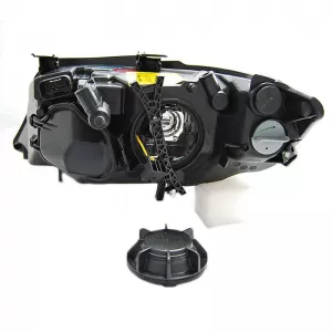 Headlights Set Suitable for BMW 3 E90 / E91 05-11 Angel Eyes LED Black H7/H7 Depo-image-6342234