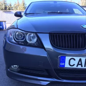 Headlights Set Suitable for BMW 3 E90 / E91 05-11 Angel Eyes LED Black H7/H7 Depo-image-6342237
