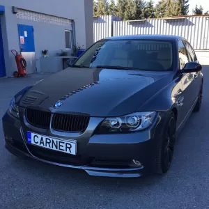 Headlights Set Suitable for BMW 3 E90 / E91 05-11 Angel Eyes LED Black H7/H7 Depo-image-6342240