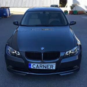 Headlights Set Suitable for BMW 3 E90 / E91 05-11 Angel Eyes LED Black H7/H7 Depo-image-6342241